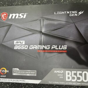 MSI – B550 GAMING PLUS (Socket AM4) USB-C Gen 2 AMD ATX GAMING Motherboard PC